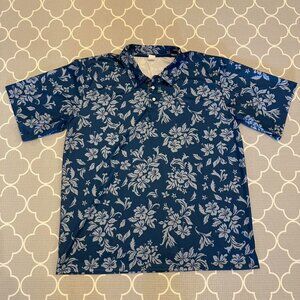 Authentic Palmwave Hawaii microfiber breathable knitted Aloha polo shirt.